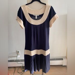 Diane von Furstenburg Navy Silk Dress